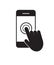 Smartphone touch screen icon. Vector illustration. on white background