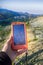 smartphone tracking travel on trails.