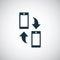 Smartphone transfer icon for web and