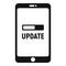 Smartphone update icon, simple style