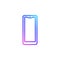 Smartphone vector icon in bright color gradient. Mobile phone. Communication icon. Trendy minimalist line art