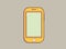 Smartphone vector outline style flat illustation