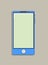 Smartphone vector outline style flat illustation