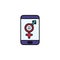 smartphone, venus, protest icon. Element of feminism illustration. Premium quality graphic design icon. Signs and symbols