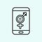 smartphone, venus, protest icon. Element of Feminism for mobile concept and web apps icon. Outline, thin line icon for website