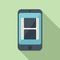 Smartphone video edit icon flat vector. Smart screen