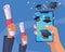 smartphone and virtual graduation