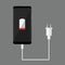Smartphone with white charger set one