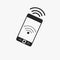 Smartphone wireless flat icon