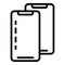 Smartphones icon, outline style