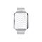 Smartwatch with blank transparent screen - mockup. Smart fitness tracker watch with empty display screen - vector template