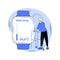 Smartwatch body temperature monitoring isolated cartoon vector illustrations.