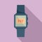 Smartwatch digital wallet icon, flat style