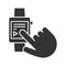 Smartwatch glyph icon