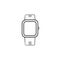 Smartwatch hand drawn outline doodle icon.