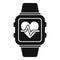 Smartwatch heart rate icon simple vector. Digital sport