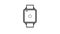 Smartwatch line icon on the Alpha Channel