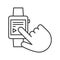 Smartwatch linear icon