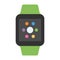 smartwatch similar to apple watch green strap illustration