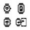 Smartwatch. Simple Related Vector Icons