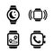 Smartwatch, Smart Clock. Simple Related Vector Icons