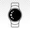 Smartwatch / smart watch flat icon for apps or websites