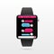 Smartwatch. Social media networks user interface. Vector