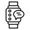 Smartwatch support icon outline vector. Customer chat