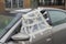 Smashed car window