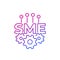 SME, small and medium enterprise, line icon