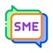 Sme In Talking Quote Frames Icon Thin Line Vector