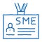 Sme Worker Badge With Photo doodle icon hand drawn illustration