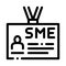 Sme Worker Badge With Photo Icon Thin Line Vector