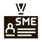 Sme Worker Badge With Photo Icon Vector