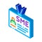 Sme Worker Badge With Photo isometric icon vector illustration