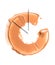 A smear of foundation in the form of a semicircle, symbolizing the clock. The concept of persistence tonal base during