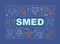 SMED word concepts dark blue banner