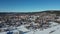 Smedjebacken in Sweden in winter drone footage