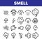Smell Cloud Collection Elements Icons Set Vector