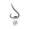 Smell sense vector icon