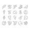 smell smoke gas nose aroma icons set vector