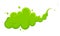 Smelling green cartoon smoke or fart clouds flat style design  illustration.