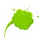 Smelling green cartoon smoke or fart clouds flat style design vector illustration.