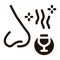 smelling wine testing icon Vector Glyph Illustration