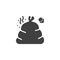 Smelly garbage vector icon