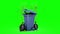 Smelly Trash Can and Garbage bags. 3D animation. Green screen, loopable.