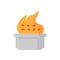 Smelting burning or heating vector icon design.