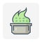 Smelting burning or heating vector icon design. 64x64 pixel perfect and editable stroke.