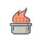 Smelting burning or heating vector icon design. 64x64 pixel perfect and editable stroke.