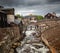 Smelting house and river Hyttelva in mining town Roros